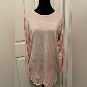 Casual Corner Pink Long Sleeve Tee Relaxed Fit